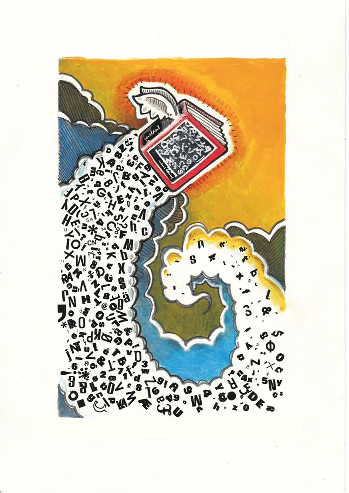 Walt Viviers, Books, 2010, Acrylic Pens and Letraset