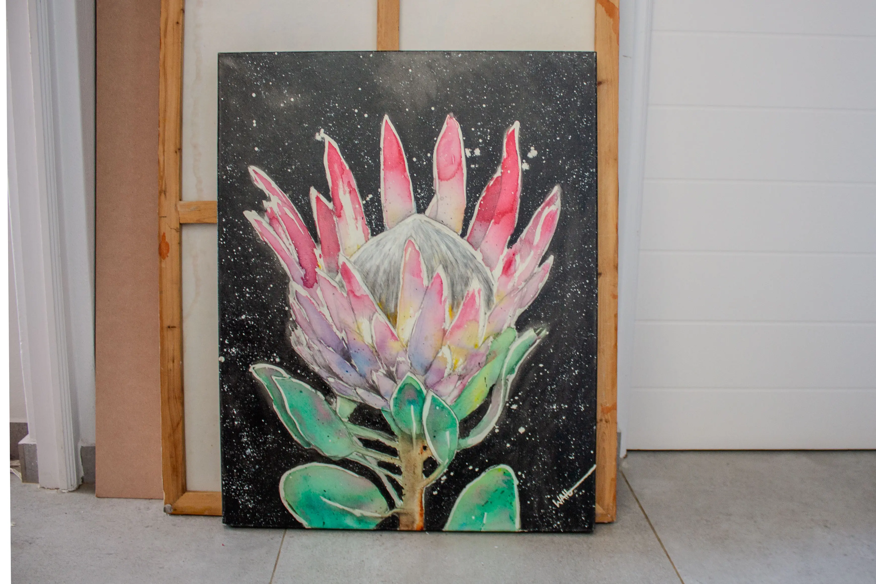 Walt Viviers, Protea, 2010, Acrylic on Canvas