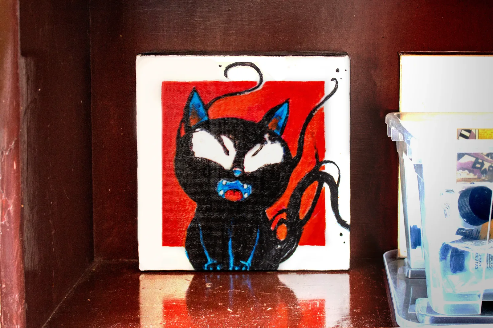 Walt Viviers, Venom Cat, 2019, Acrylic on Canvas